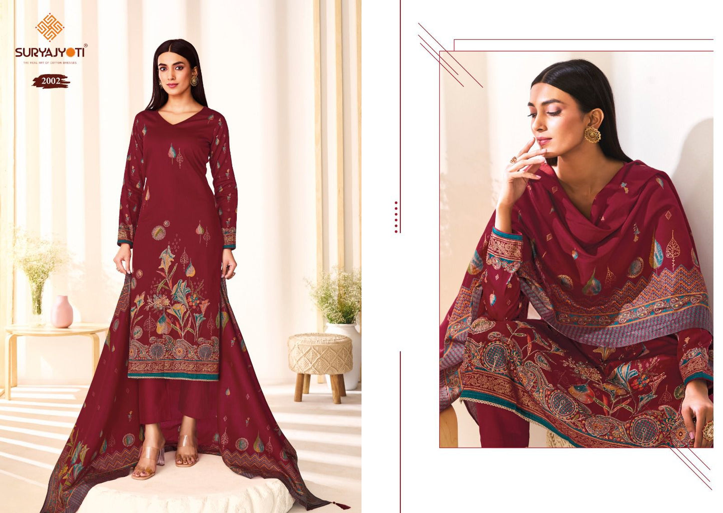 Kaara Advance Vol 2 Suryajyoti Jam Satin Pant Style Suits Manufacturer