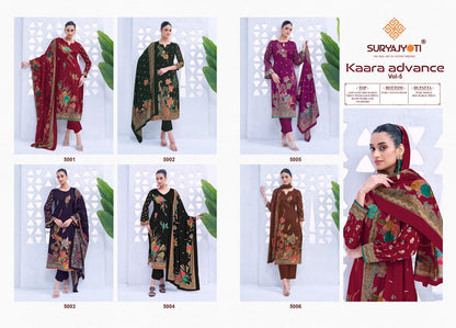 Kaara Advance Vol 5 Suryajyoti Jaam Satin Pant Style Suits Exporter India