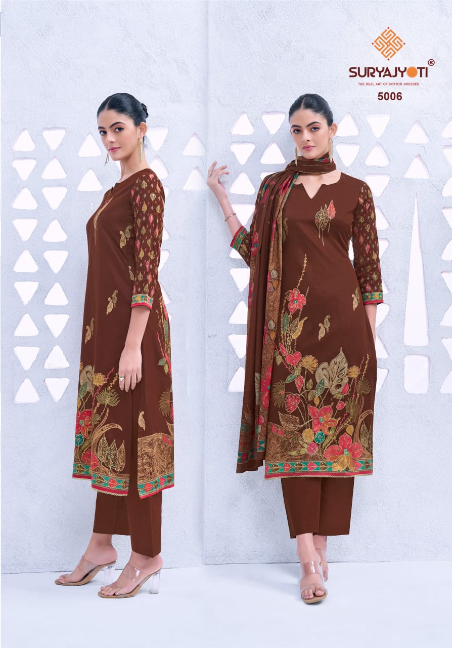 Kaara Advance Vol 5 Suryajyoti Jaam Satin Pant Style Suits Exporter India