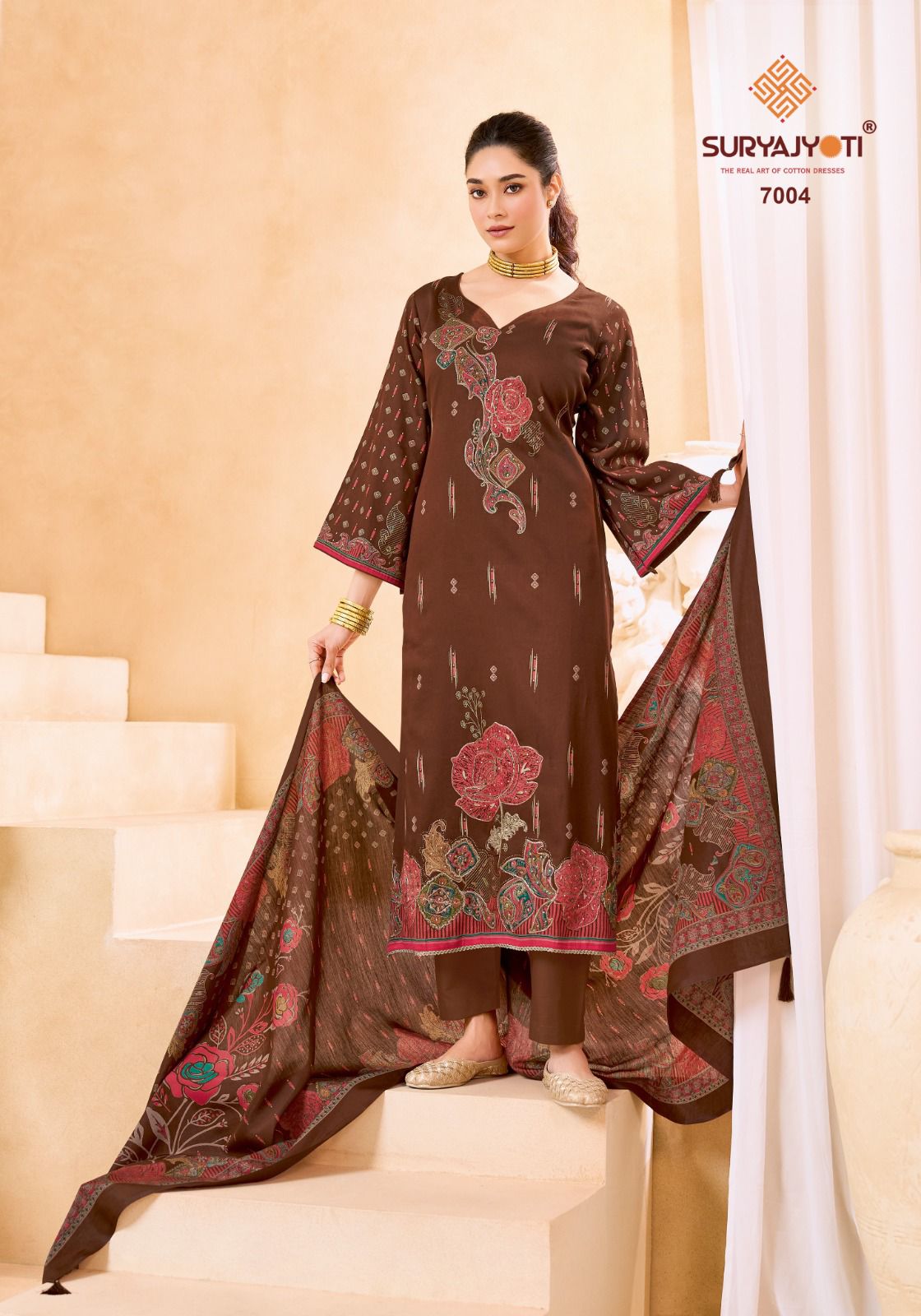 Kaara Advance Vol 7 Suryajyoti Jaam Satin Pant Style Suits Wholesaler Gujarat