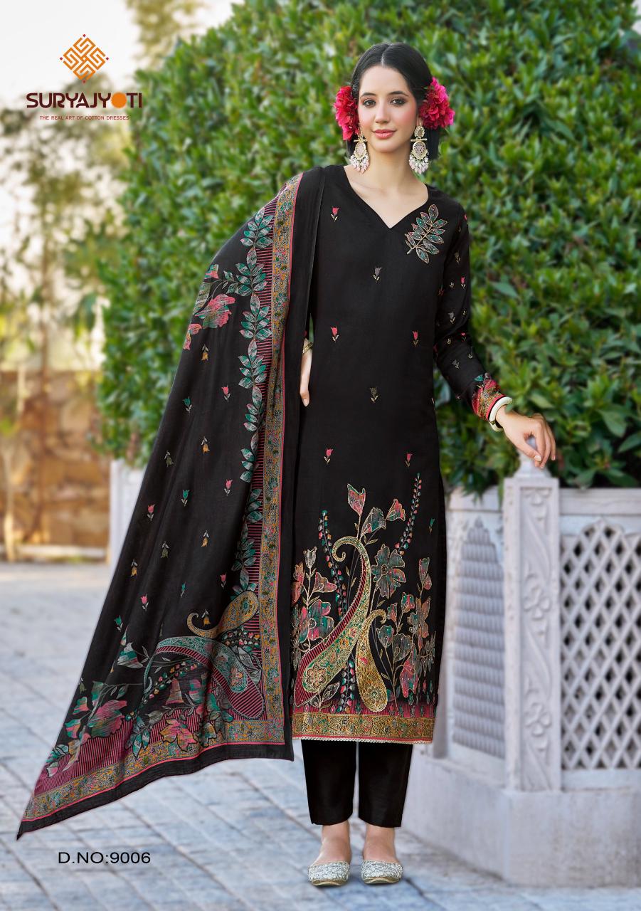 Kaara Advance Vol 9 Suryajyoti Jaam Satin Pant Style Suits Wholesale