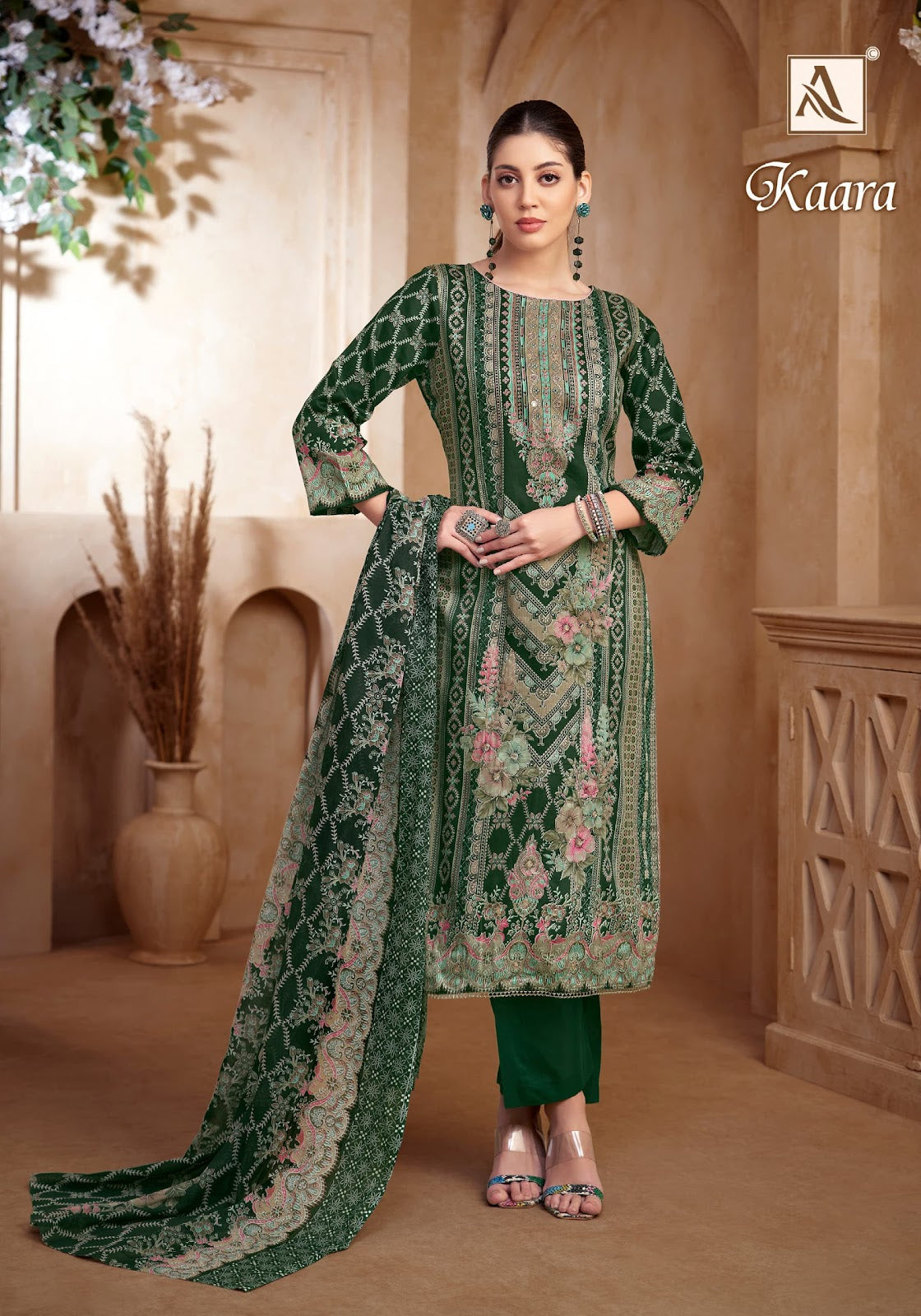 Kaara Alok Zam Karachi Salwar Suits Exporter Ahmedabad