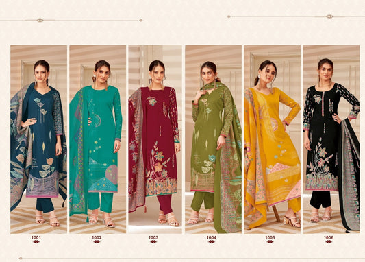 Kaara Vol 1 Suryajyoti Jaam Satin Pant Style Suits Wholesaler