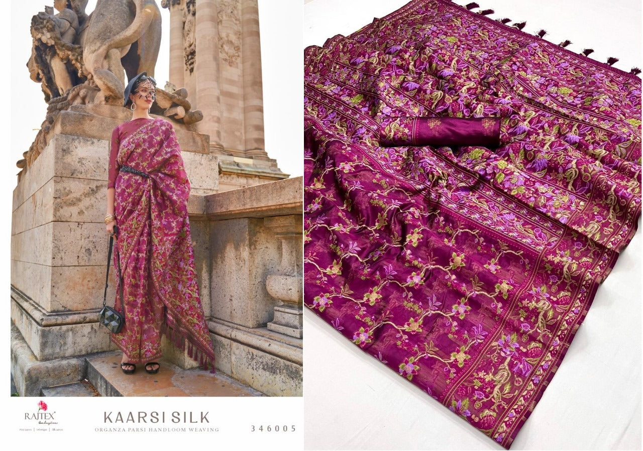 Kaarsi Rajtex Organza Sarees Supplier