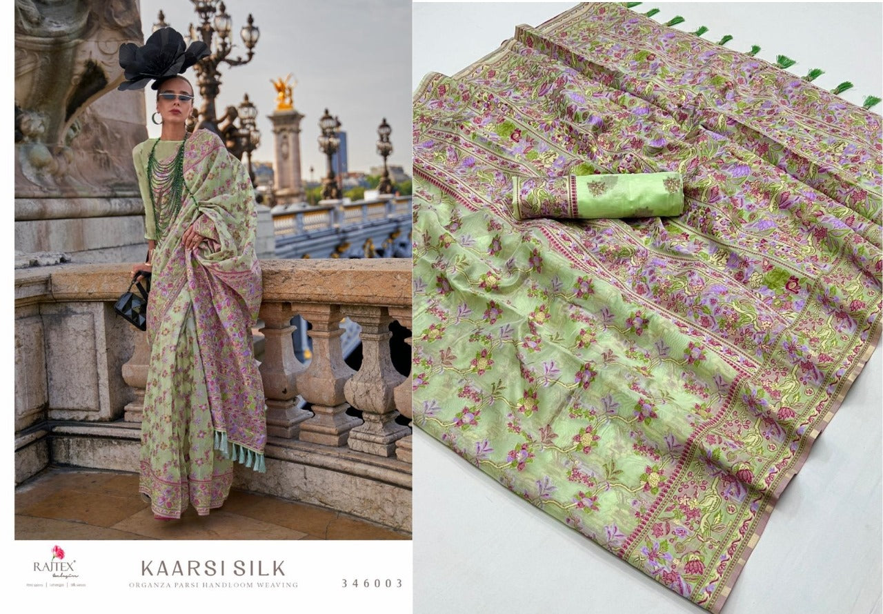 Kaarsi Rajtex Organza Sarees Supplier