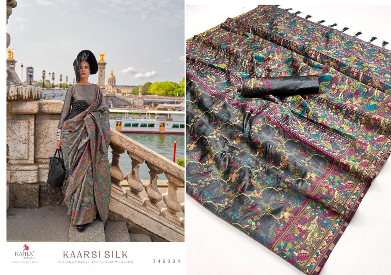 Kaarsi Rajtex Organza Sarees Supplier