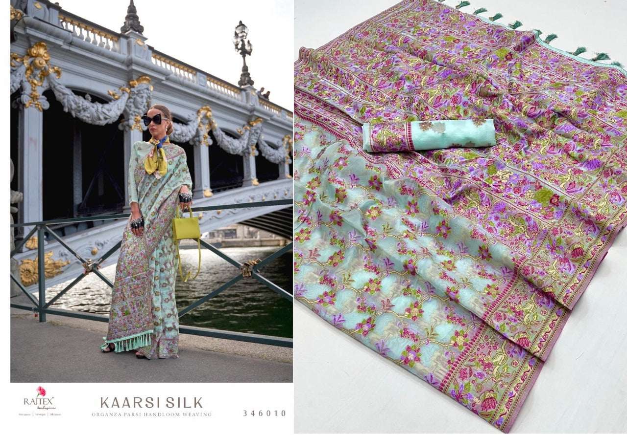 Kaarsi Rajtex Organza Sarees Supplier