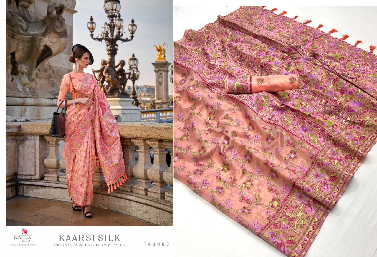 Kaarsi Rajtex Organza Sarees Supplier