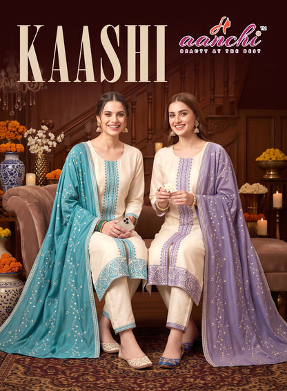 Kaashi Aanchi Vichitra Silk Readymade Pant Style Suits Supplier Gujarat