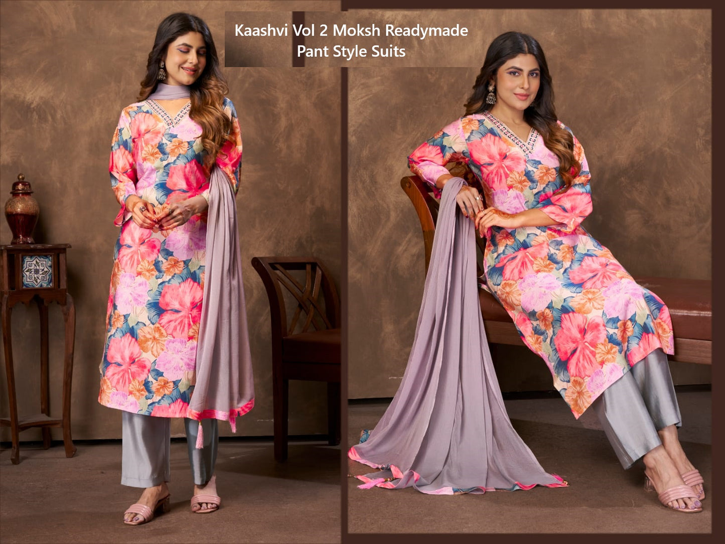 Kaashvi Vol 2 Moksh Chanderi Readymade Pant Style Suits Supplier Gujarat
