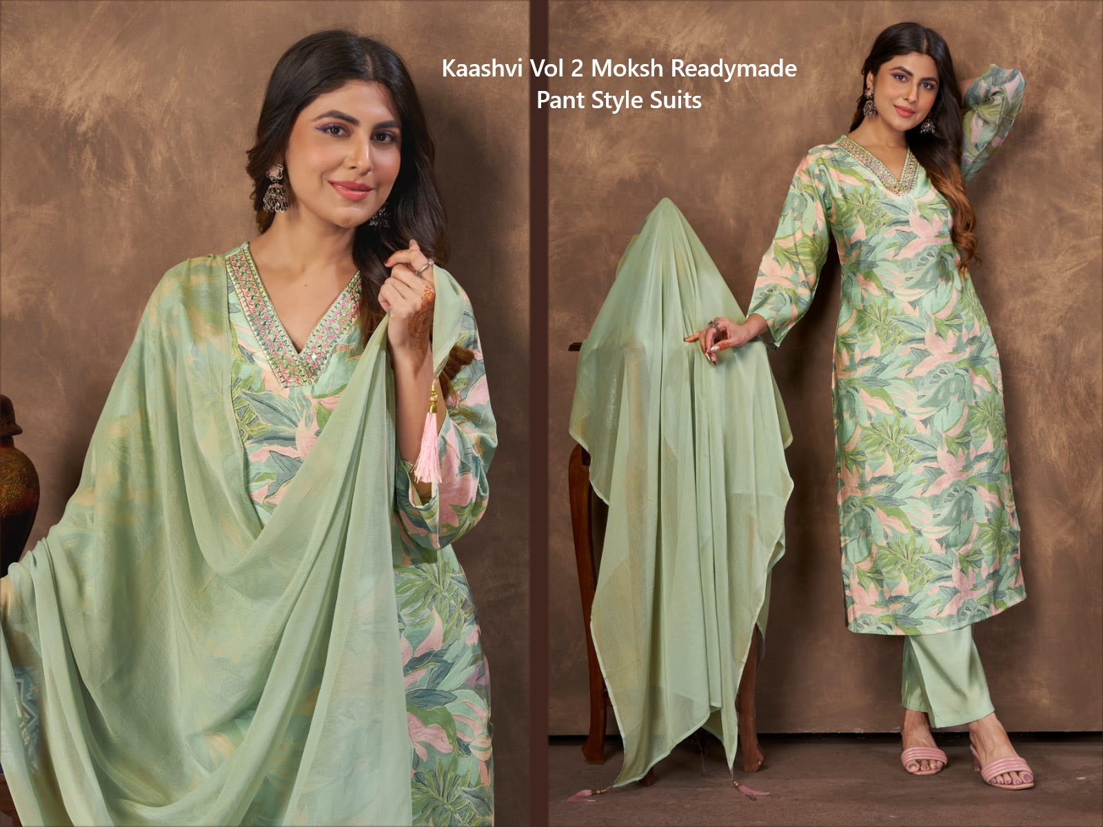 Kaashvi Vol 2 Moksh Chanderi Readymade Pant Style Suits Supplier Gujarat