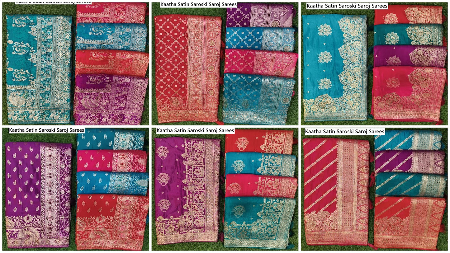 Kaatha Satin Saroski Saroj Sarees Wholesale Price