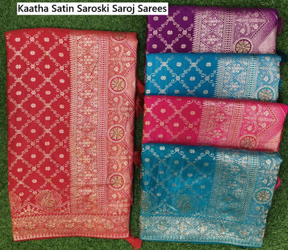 Kaatha Satin Saroski Saroj Sarees Wholesale Price