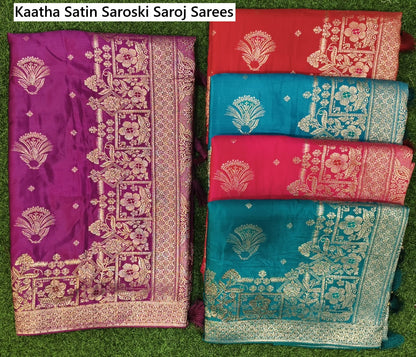 Kaatha Satin Saroski Saroj Sarees Wholesale Price
