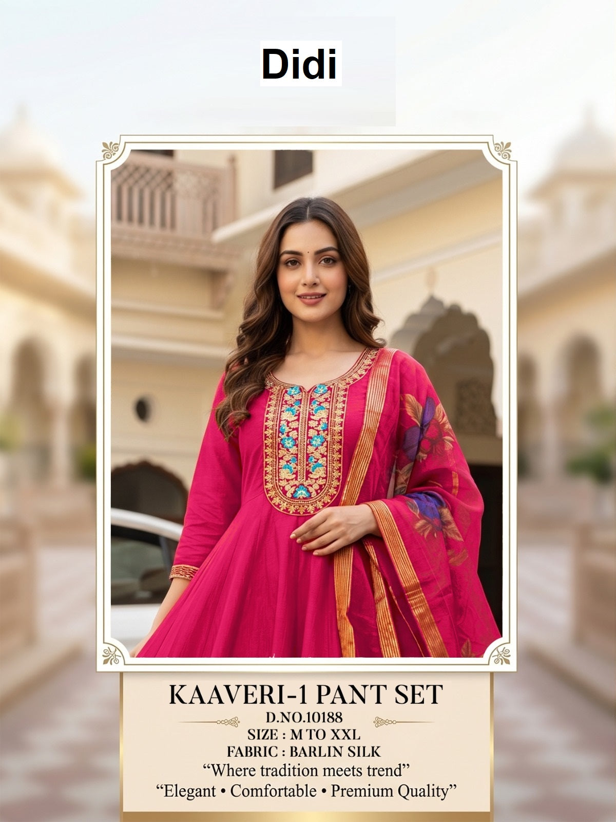 Kaaveri 1 Dn 10188 Didi Berlin Silk Readymade Anarkali Suits Wholesale Price