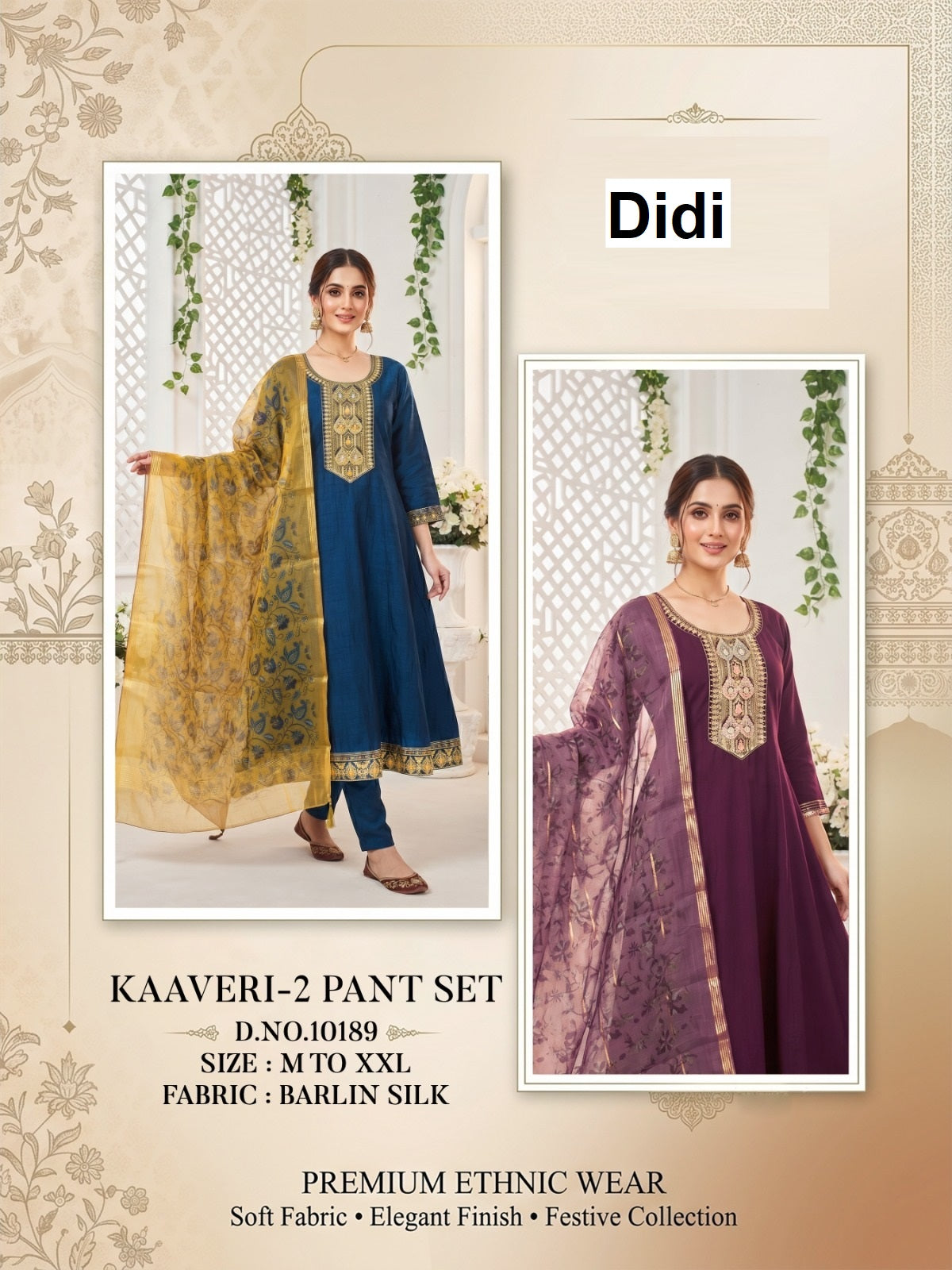 Kaaveri 2 Dn 10189 Didi Berlin Silk Readymade Anarkali Suits Manufacturer India