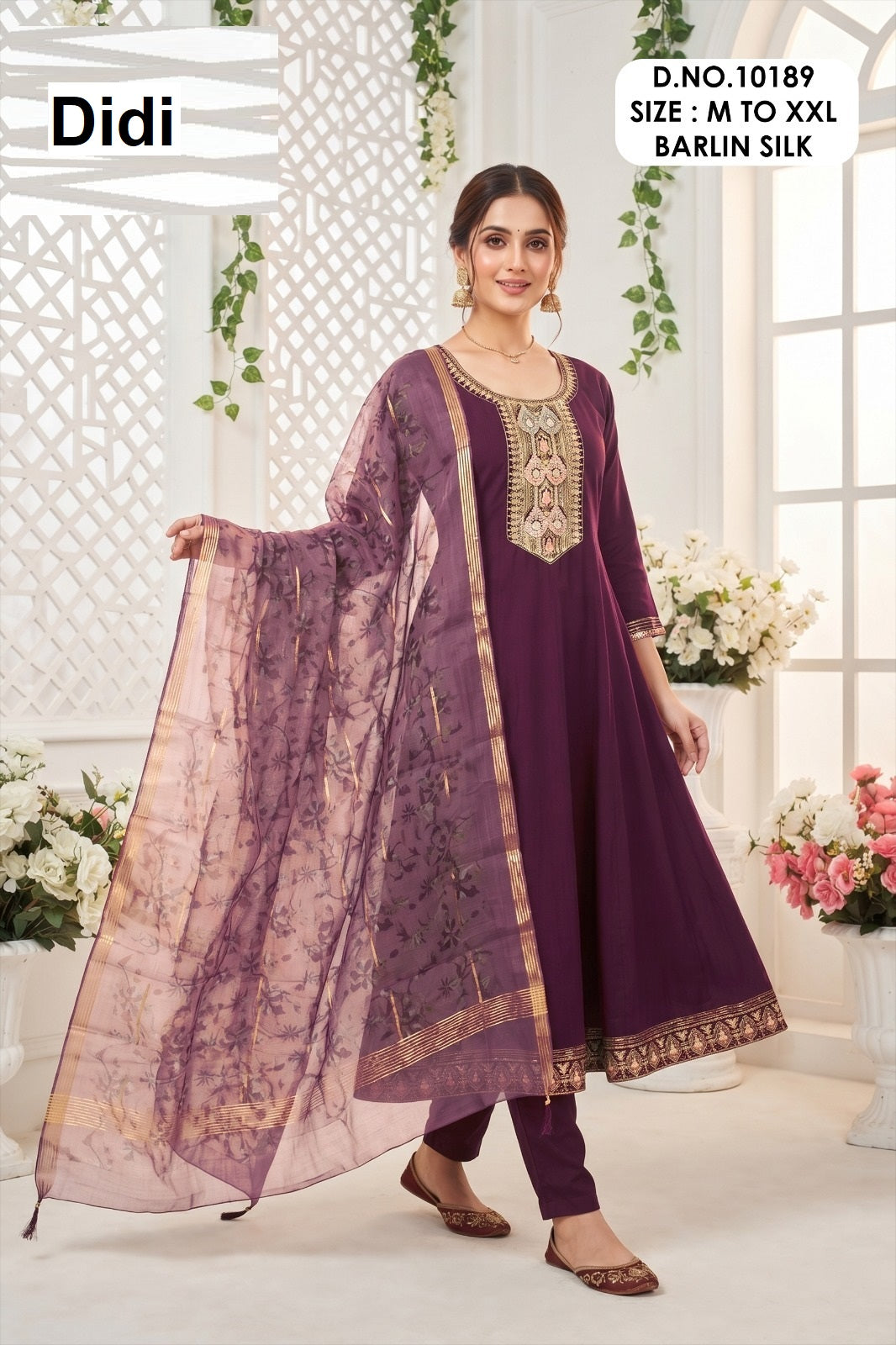 Kaaveri 2 Dn 10189 Didi Berlin Silk Readymade Anarkali Suits Manufacturer India