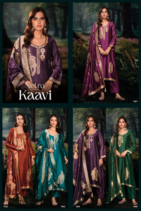Kaavi Netra Premium Silk Plazzo Style Suits Wholesale Rate
