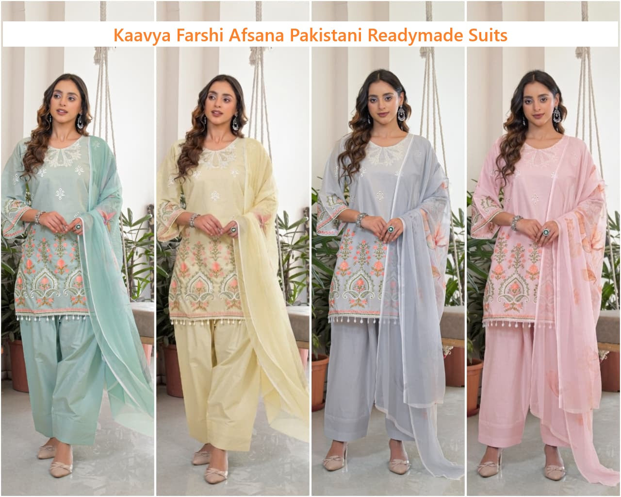 Kaavya Farshi Afsana Cotton Pakistani Readymade Suits Supplier Gujarat