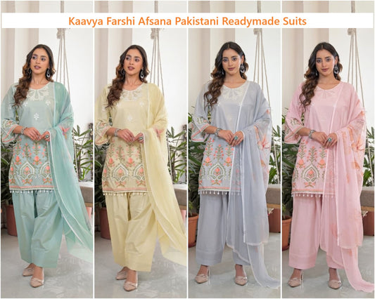 Kaavya Farshi Afsana Cotton Pakistani Readymade Suits Supplier Gujarat