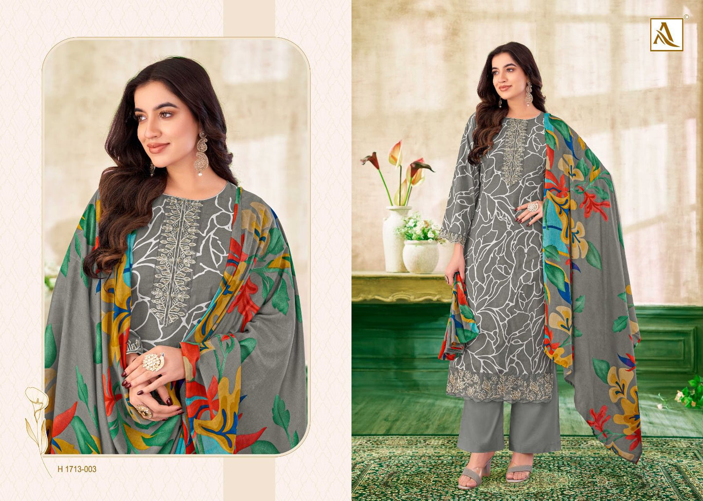 Kaaz Alok Cambric Print Karachi Salwar Suits Wholesale Rate