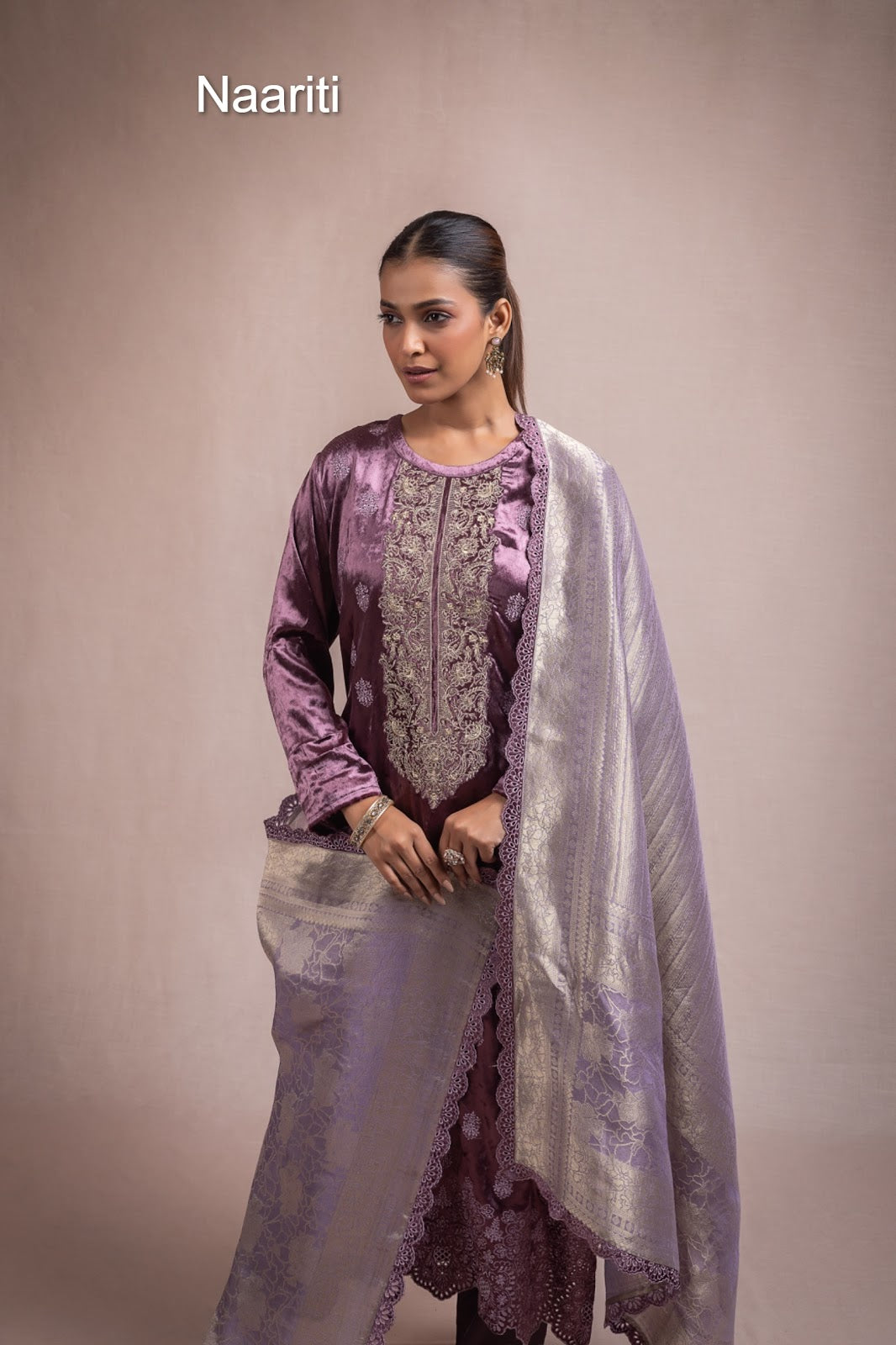 Kaaz Naariti Velvet Suits Exporter Ahmedabad