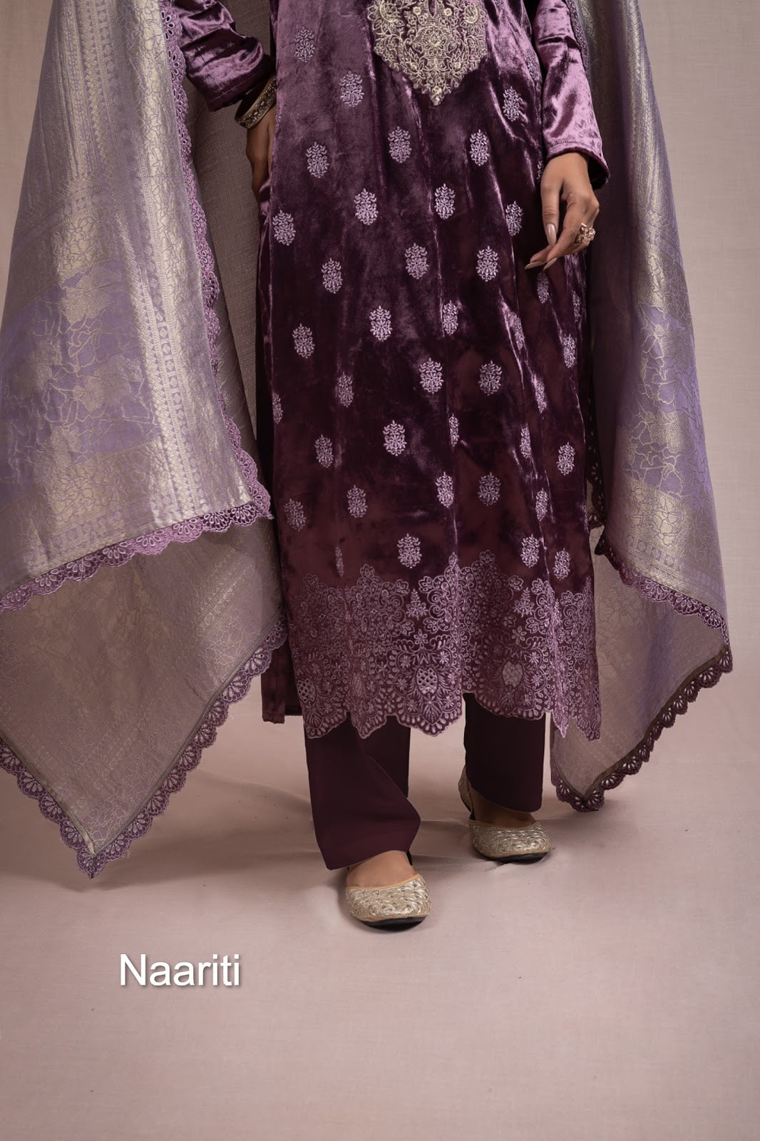 Kaaz Naariti Velvet Suits Exporter Ahmedabad