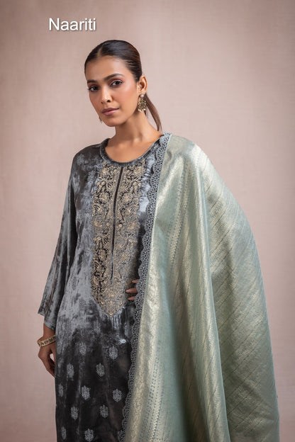 Kaaz Naariti Velvet Suits Exporter Ahmedabad