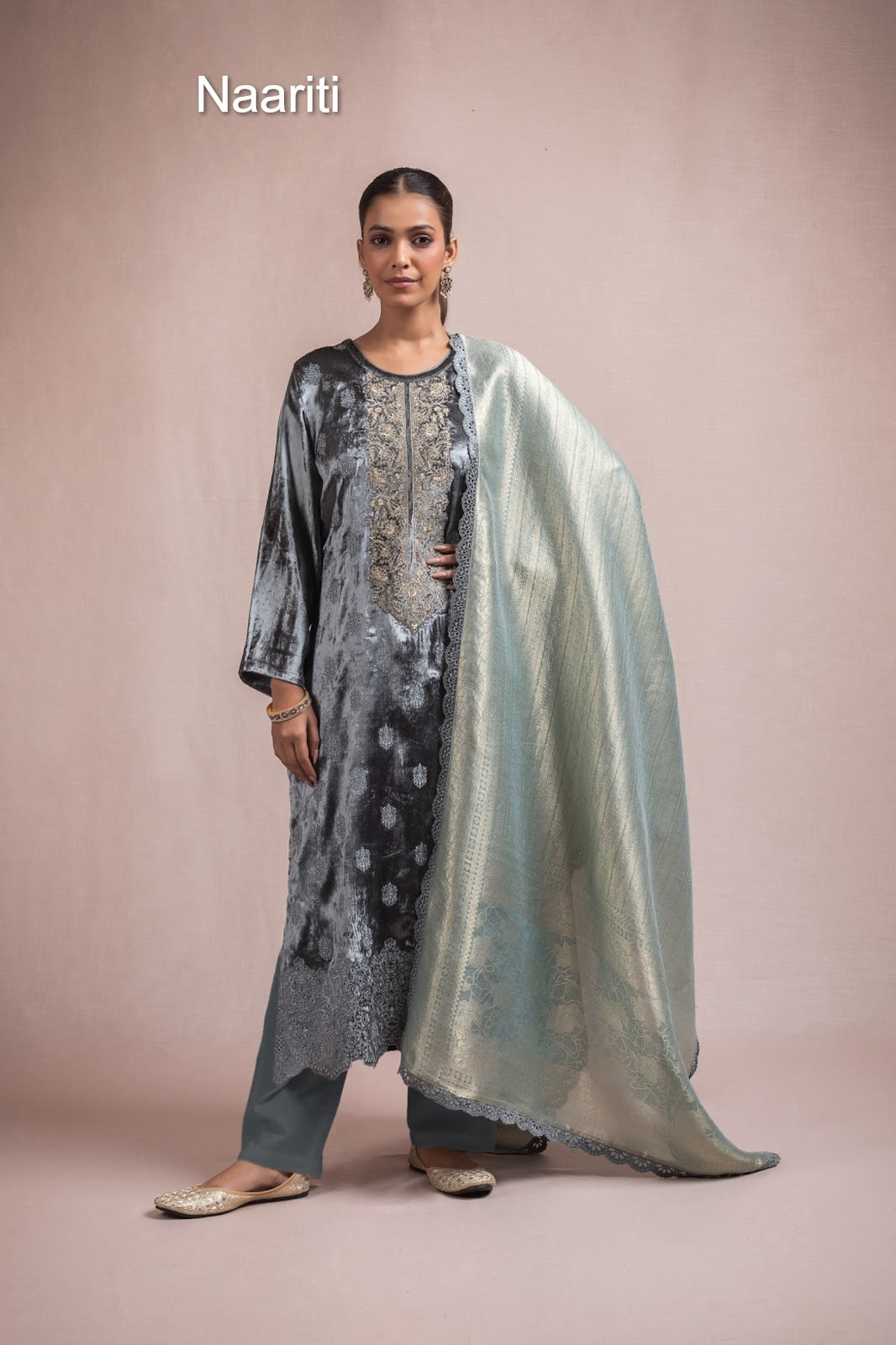 Kaaz Naariti Velvet Suits Exporter Ahmedabad