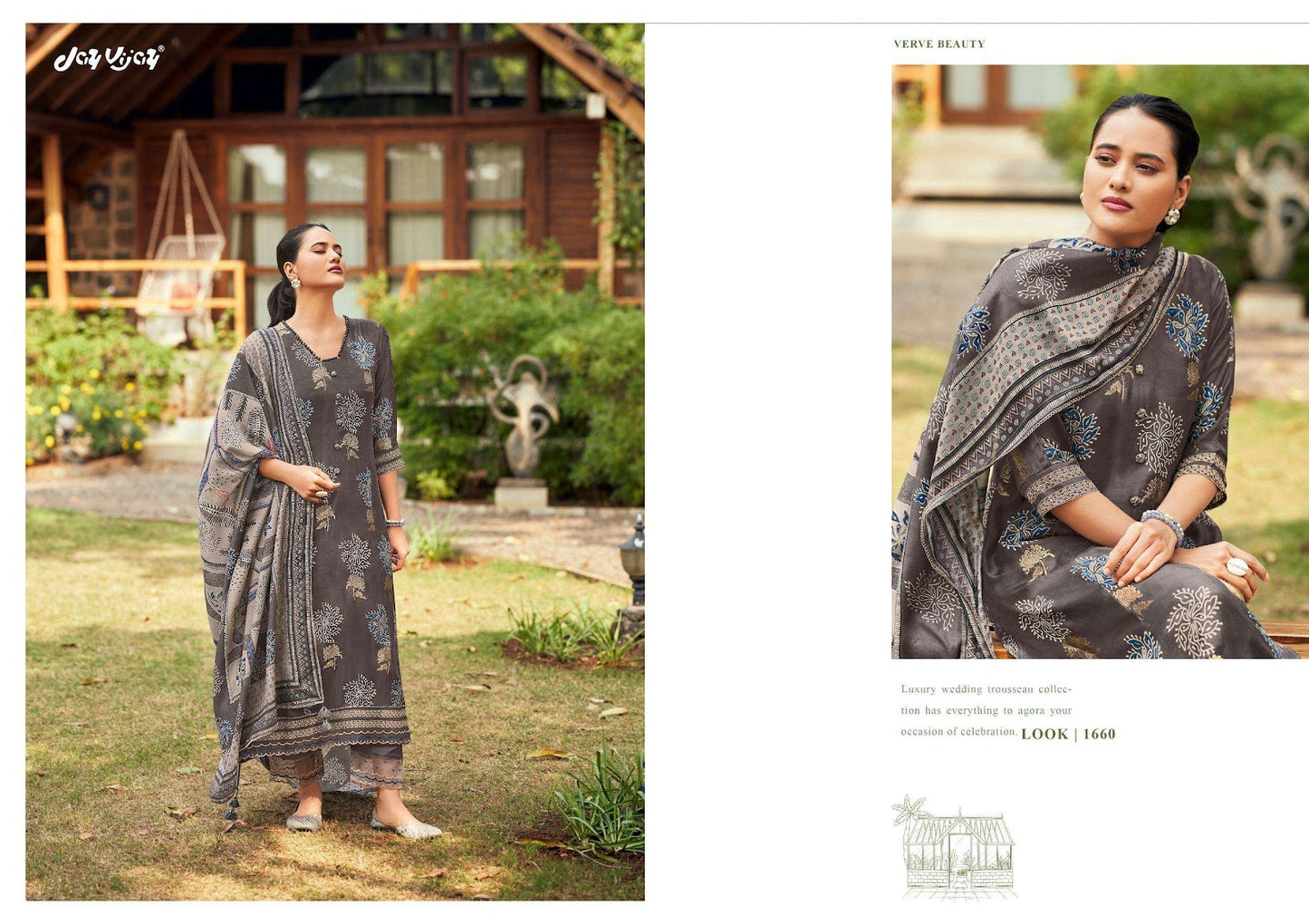 Kabeera Jay Vijay Pure Muslin Pant Style Suits Wholesale
