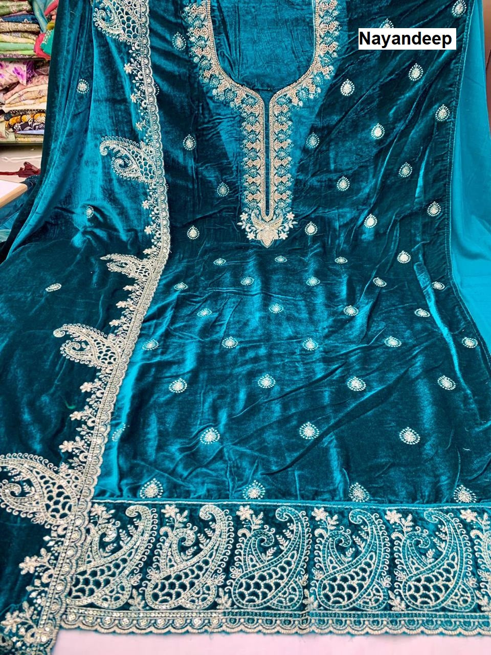 Kabeera Nayandeep Velvet Suits Exporter