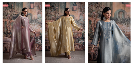Kabini Naariti Tissue Silk Pant Style Suits Wholesaler Gujarat