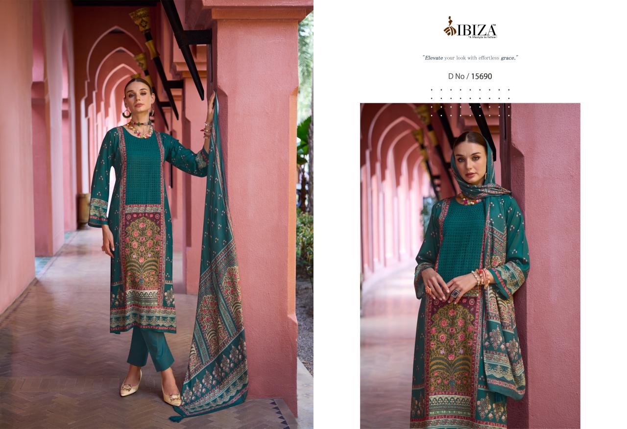 Kabira Ibiza Viscose Pashmina Suits Exporter India