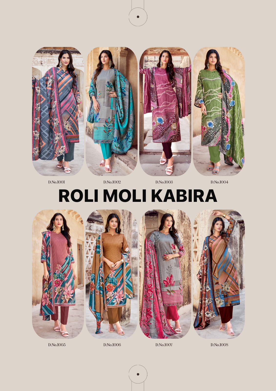 Kabira Roli Moli Karachi Pashmina Salwar Suits Supplier Ahmedabad