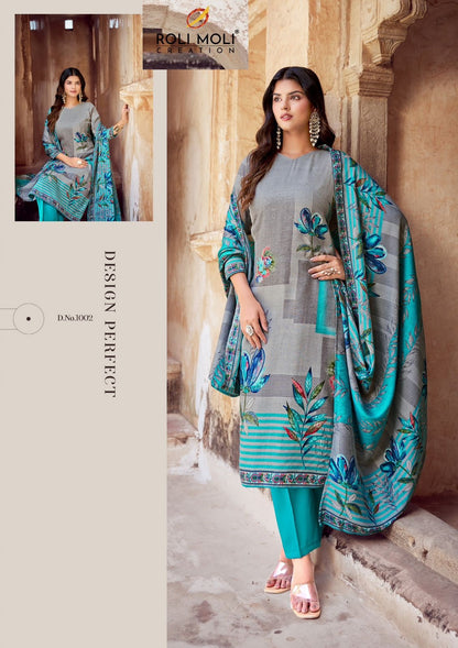 Kabira Roli Moli Karachi Pashmina Salwar Suits Supplier Ahmedabad