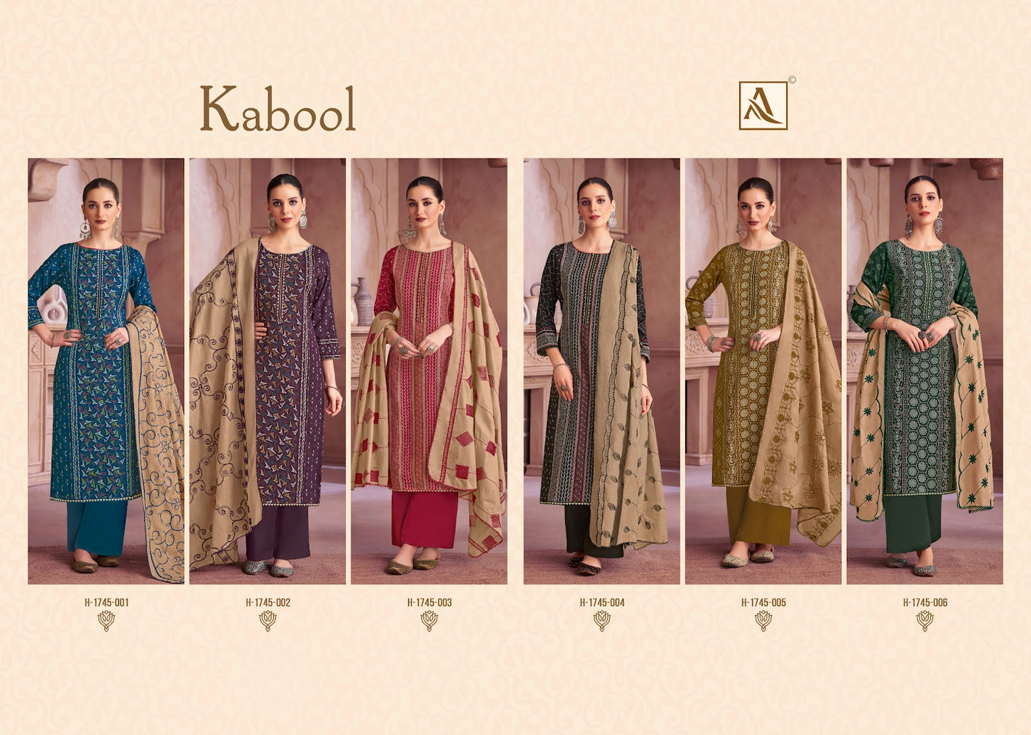 Kabool Alok Two Tone Karachi Salwar Suits Wholesale