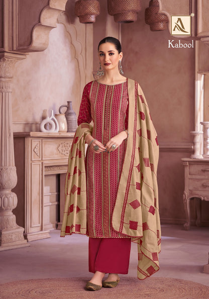 Kabool Alok Two Tone Karachi Salwar Suits Wholesale