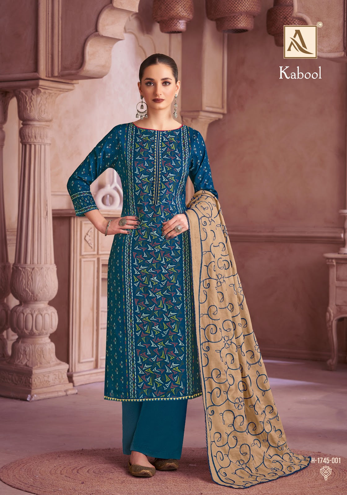 Kabool Alok Two Tone Karachi Salwar Suits Wholesale