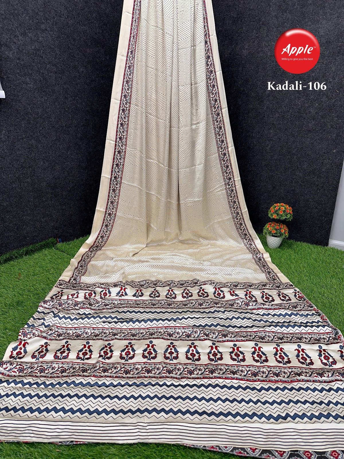 Kadali Apple Satin Sarees Manufacturer