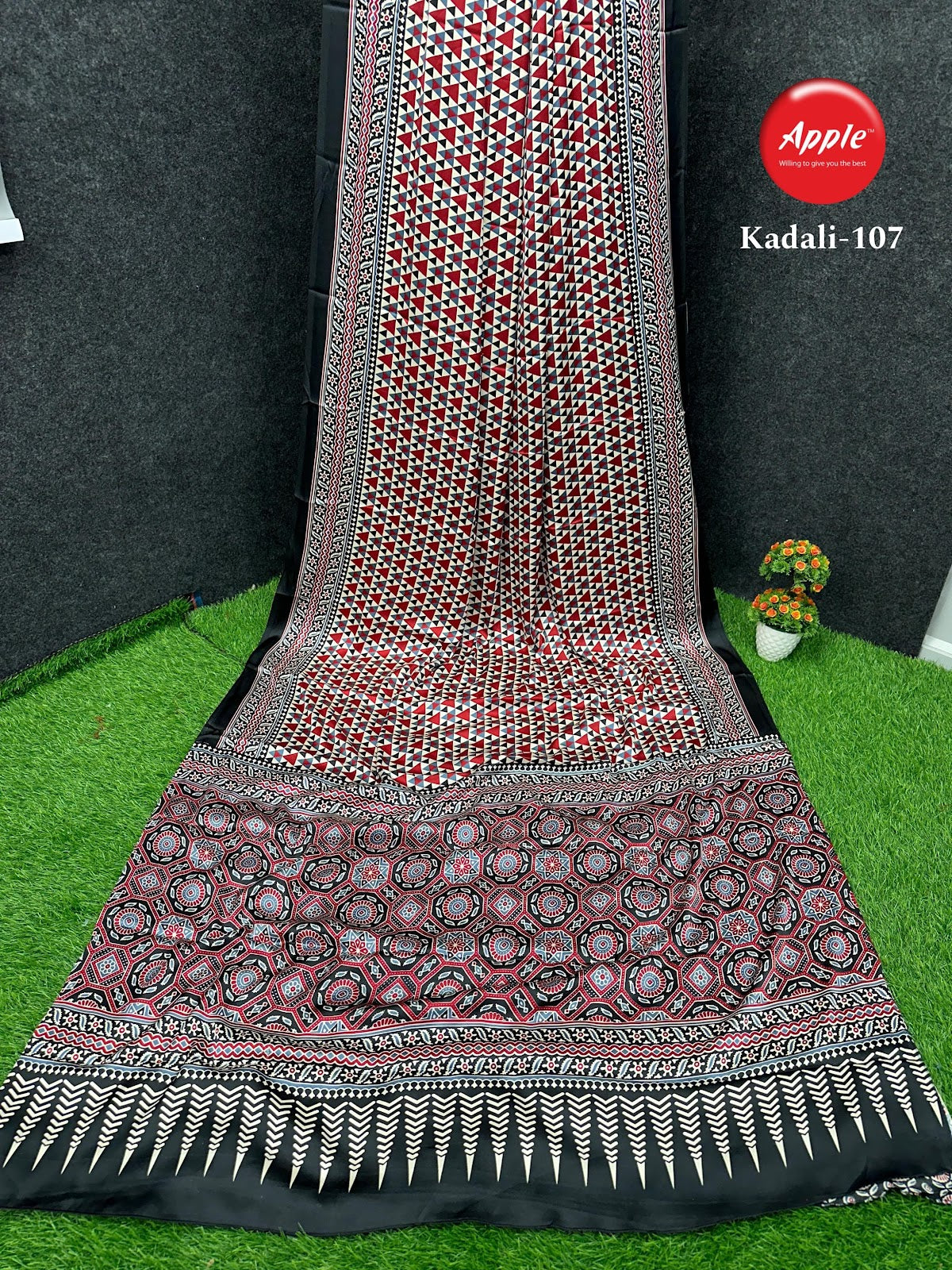 Kadali Apple Satin Sarees Manufacturer