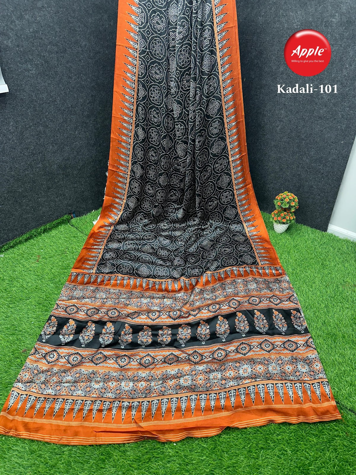 Kadali Apple Satin Sarees Manufacturer