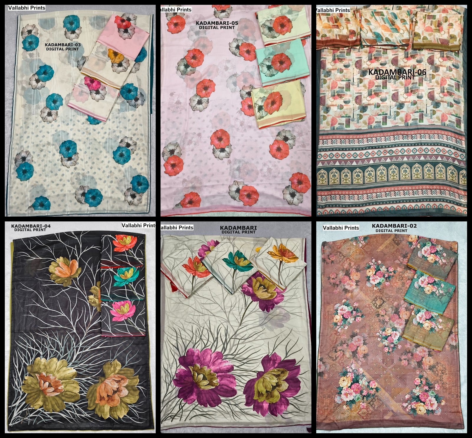 Kadambari Vallabhi Prints Sarees Wholesaler