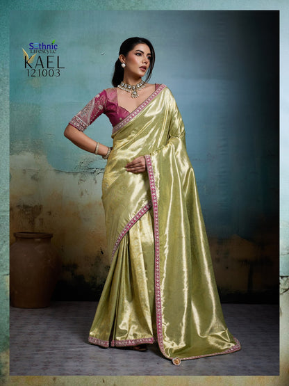 Kael Rare Sethnic Tissue Sarees Wholesaler Gujarat