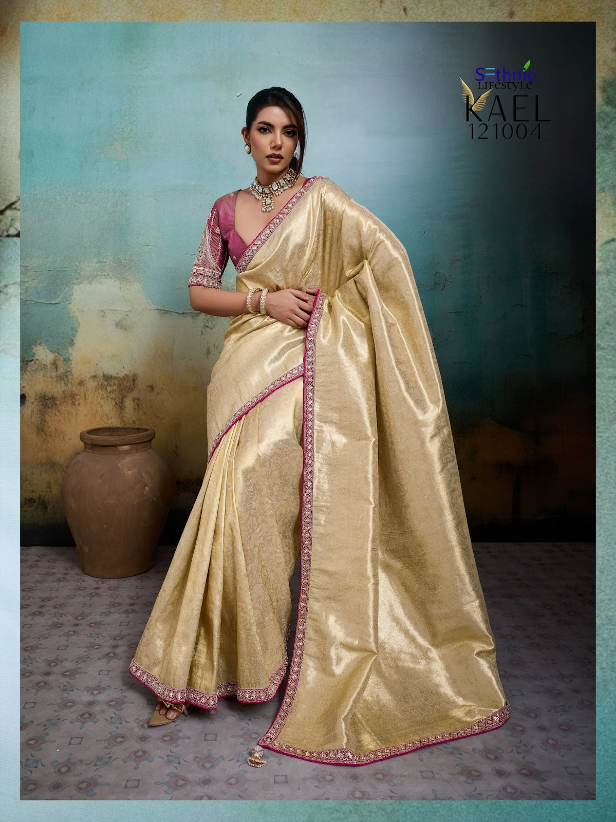 Kael Rare Sethnic Tissue Sarees Wholesaler Gujarat