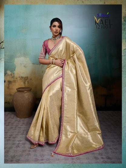 Kael Rare Sethnic Tissue Sarees Wholesaler Gujarat
