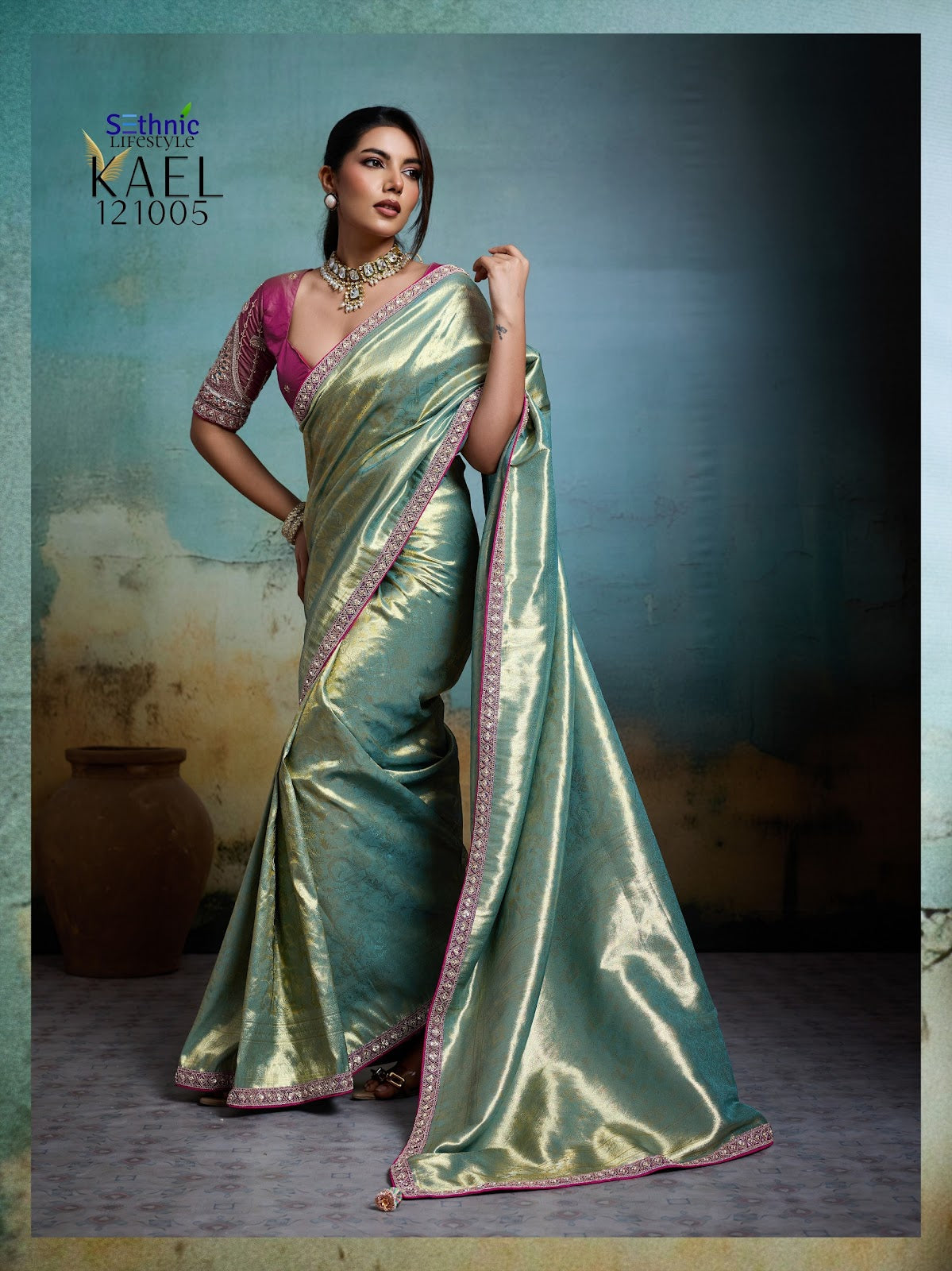 Kael Rare Sethnic Tissue Sarees Wholesaler Gujarat