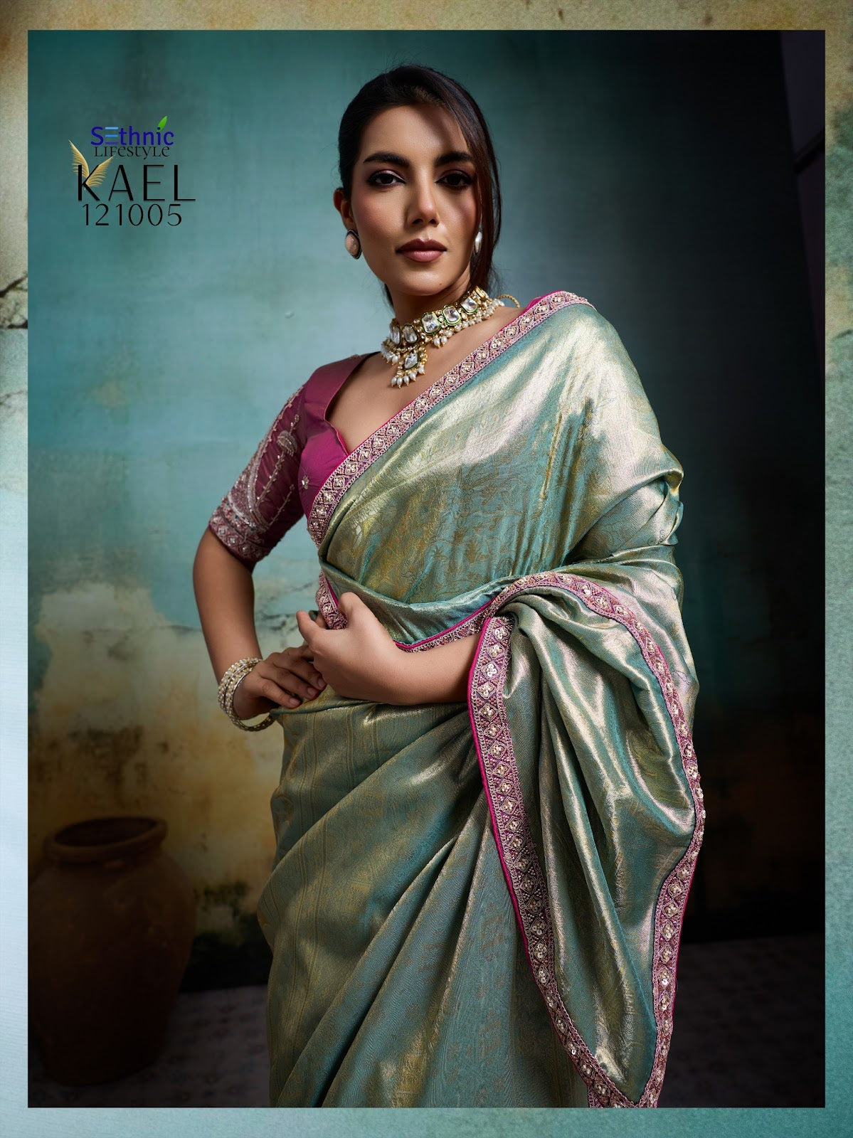 Kael Rare Sethnic Tissue Sarees Wholesaler Gujarat