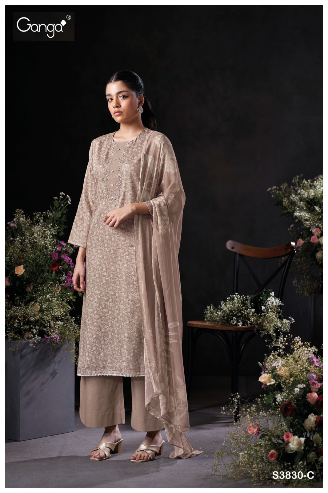 Kaelani 3830 Ganga Premium Cotton Pant Style Suits Wholesale Price
