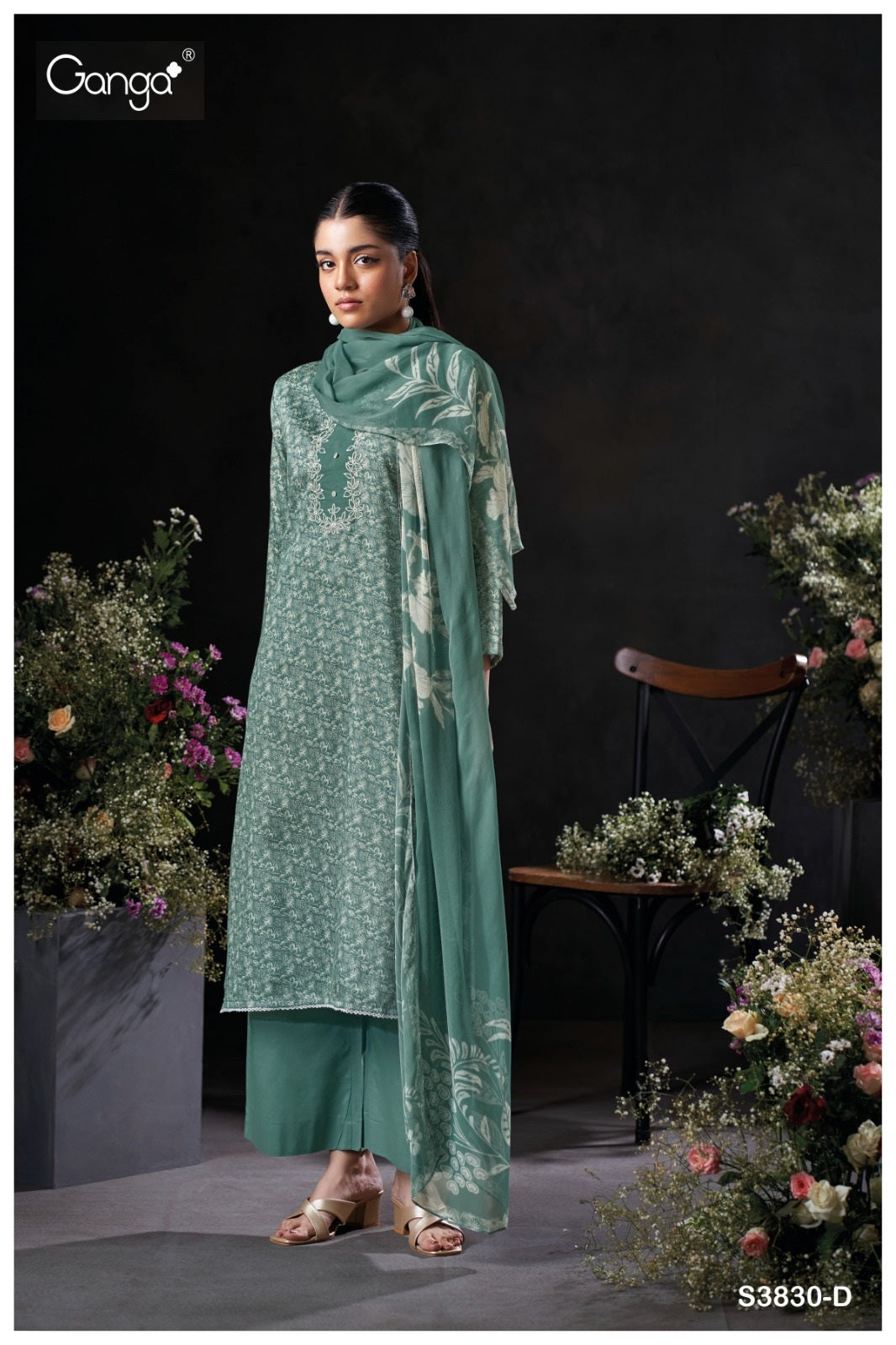 Kaelani 3830 Ganga Premium Cotton Pant Style Suits Wholesale Price