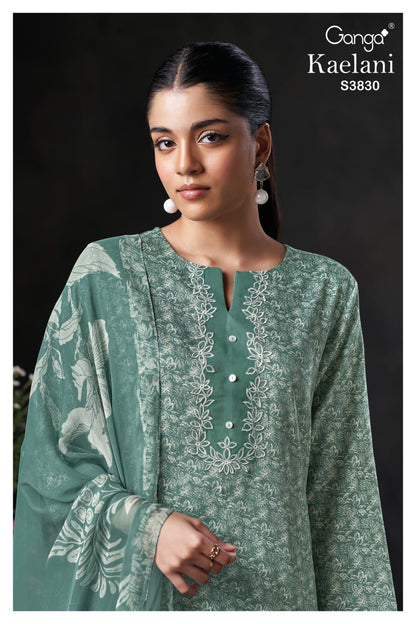 Kaelani 3830 Ganga Premium Cotton Pant Style Suits Wholesale Price